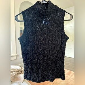 Vintage Sheer Black Top
